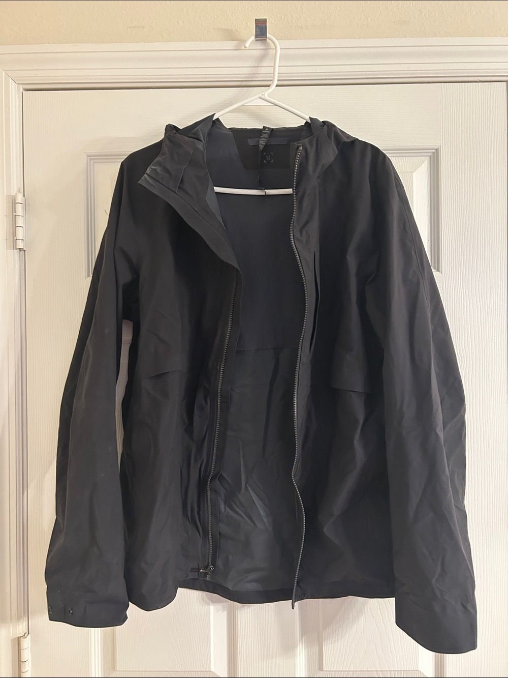 lululemon athletica Black Hooded Rain Jacket